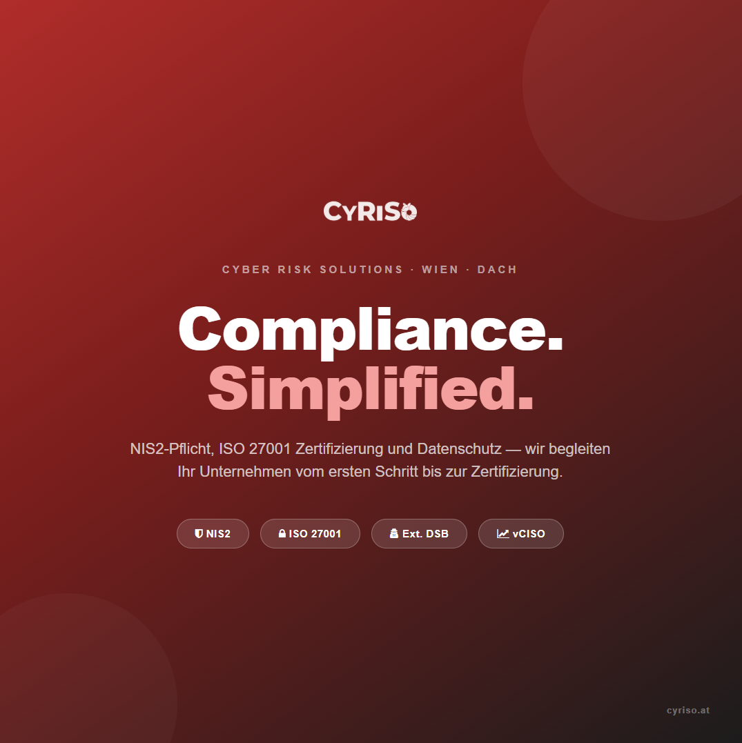 CyRiSo — Compliance. Simplified.